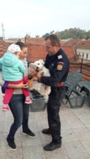 Cățeluș salvat de pompieri