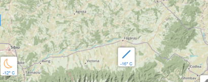 Ger. Temperaturi de minus 19 grade în Țara Făgărașului