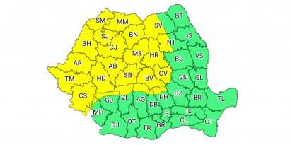 Săptămâna începe cu atenționare meteo