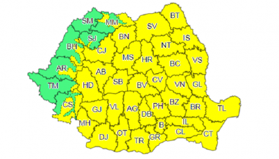 O nouă atenționare meteo: vreme instabilă, averse și vânt puternic