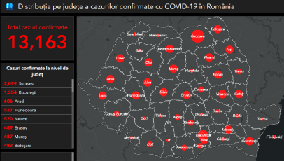 431 de cazuri noi de infectare cu SARS-CoV-2, dintre care 16 în județul Brașov