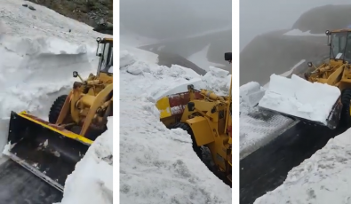 Zăpadă. Încă multă zăpadă pe Transfăgărășean (video)