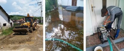 VIDEO | Cartierul Galați și Strada Salcâmului, afectate de ploi