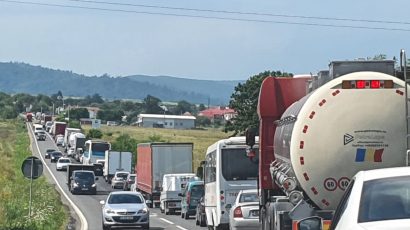 DN 1, blocat parțial, la Șercaia