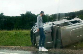 3 victime după ce o mașina s-a răsturnat, pe DN 1, la Perșani