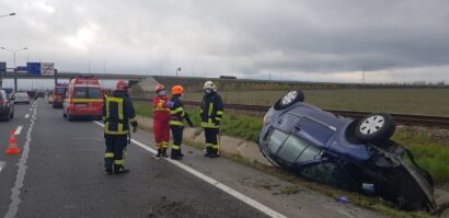 Accident rutier pe DN 1, la ieșire din Brașov spre Ghimbav