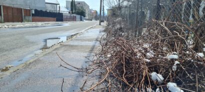 Iarnă amână, din nou, ridicarea deșeurilor vegetale de pe unele străzi
