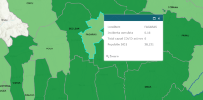 6 cazuri COVID-19, în Făgăraș. Incidența, în scădere de peste o lună în județul Brașov