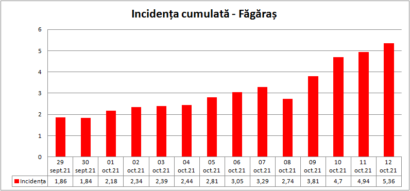 DSP: 204 persoane infectate, în Făgăraș. Incidența a ajuns la 5,36