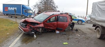 FOTO | Accident rutier la Dridif. Mai multe mașini au fost avariate