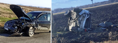 Accident rutier la Ileni: două mașini avariate