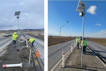 Intersecții și insule de calmare, iluminate de pe DN