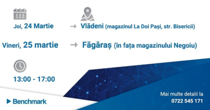 Cauți un loc de muncă? Vineri, 25 martie, Caravana Benchmark ajunge în Făgăraș. Hai să ne cunoaștem!