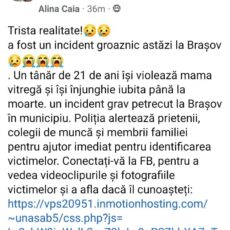 Poliția reacționează la un mesaj fals publicat pe Facebook