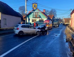 Accident cu victime în Perșani după ce două autoturisme s-au ciocnit pe DN 1