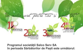 Cum va ridica Salco gunoiul, în perioada Paștelui