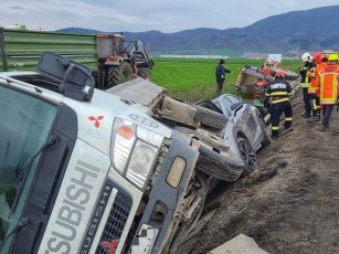 Accident cu trei autovehicule pe DN 1, între Codlea și Ghimbav