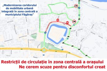 Străzi închise pentru desfășurarea lucrărilor din centrul orașului. Ce alternative au șoferii