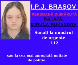 Fată de 13 ani din Șercaia, căutată de polițiști. Dacă o vedeți, sunați la 112
