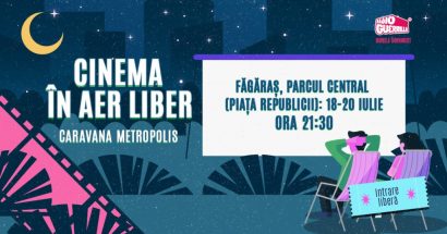 Cinema în aer liber în centrul Făgărașului