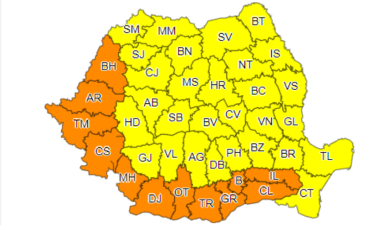 Cod galben de caniculă în toată ţara