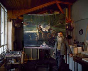 Portretul pictorului Ștefan Câlția, expus la Casa Prințului de Wales din Viscri