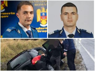 Doi jandarmi făgărășeni au sărit în ajutorul unui șofer implicat într-un accident rutier
