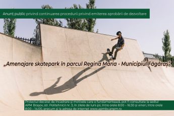 ANUNȚ PUBLIC - Amenajare skatepark