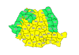 Cod galben de vânt până duminică seara