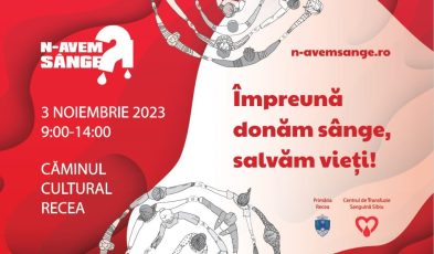 Acțiune de donare de sânge în comuna Recea, pe 3 noiembrie