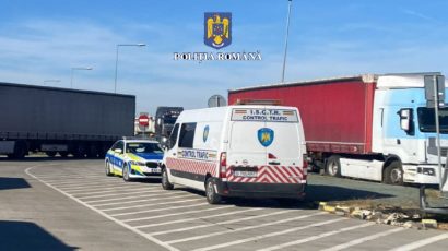 Transportatorii, controlați de polițiștii brașoveni: 600 de mașini verificate, 200 de abateri constatate