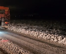 Se circulă în condiții de iarnă în centrul țării