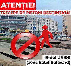 ATENȚIE! Una dintre cele mai folosite treceri pentru pietoni din Făgăraș a fost desființată!
