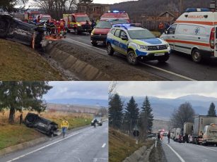 O persoană a decedat, după ce un autoturism s-a izbit de un cap de pod între Vlădeni și Perșani