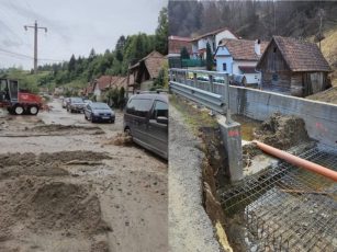 Reparații la drumurile din Poiana Mărului, după viitura de anul trecut