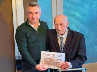 Veteranul de război Gheorghe Prunduș a primit, la 103 ani, titlul de Cetățean de onoare