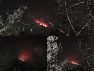 Incendiu puternic în Munții Făgăraș, vizibil din Victoria. Zeci de pompieri au fost mobilizați