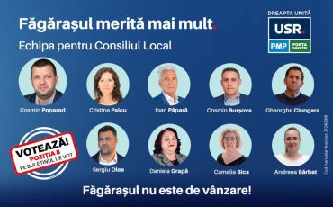 Publicitate electorală | O echipă destoinică pentru Consiliul Local Făgăraș și un nou model de administrație 