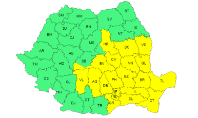 Cod galben de ploi în județul Brașov