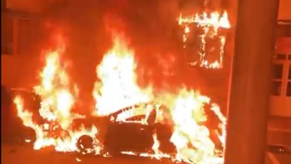 Incendiul din Codlea, provocat intenționat. Suspectul a fost prins la Mangalia