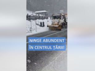 Județul Brașov, afectat de ninsori abundente. Echipele de deszăpezire sunt pe teren