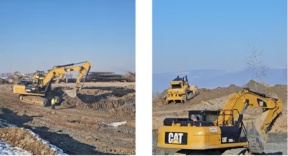 Autostrada Sibiu - Făgăraș: lucrările continuă și pe ger (video)