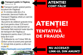 Escrocherie cu carduri gratuite de transport în comun. Avertismentul Primăriei Făgăraș