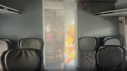 Incendiu într-un tren pe ruta București–Brașov