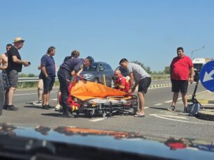 Biciclist rănit într-un accident rutier pe DN1, între Făgăraș și Mândra