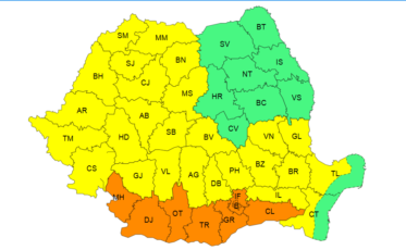Caniculă și nopți tropicale, cu temperaturi de până la 39°C