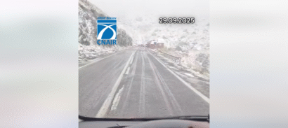 Prima ninsoare din sezon pe Transfăgărășan