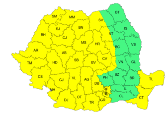 Codul galben de vânt a fost prelungit