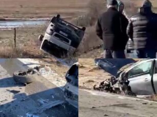 Doi răniți într-un accident cu trei autoturisme, provocat de un făgărășean între Ucea de Sus și Arpașu de Sus