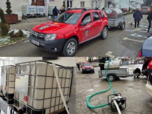 Pompierii distribuie apă potabilă în localitățile afectate de poluare